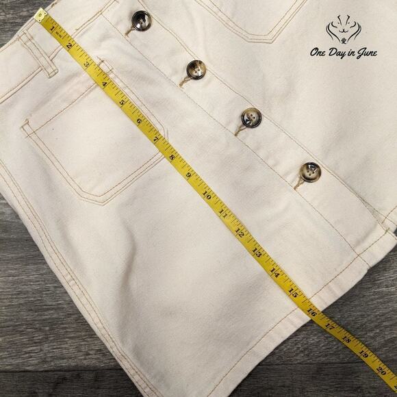 Streetwear Society Button Front Denim Mini Skirt Size M - Picture 4 of 5